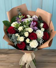 Букет цветов из:  Розы и Альстромерии в Кемерово