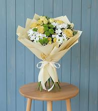 Букет цветов из:  Хризантемы и Розы в Кемерово